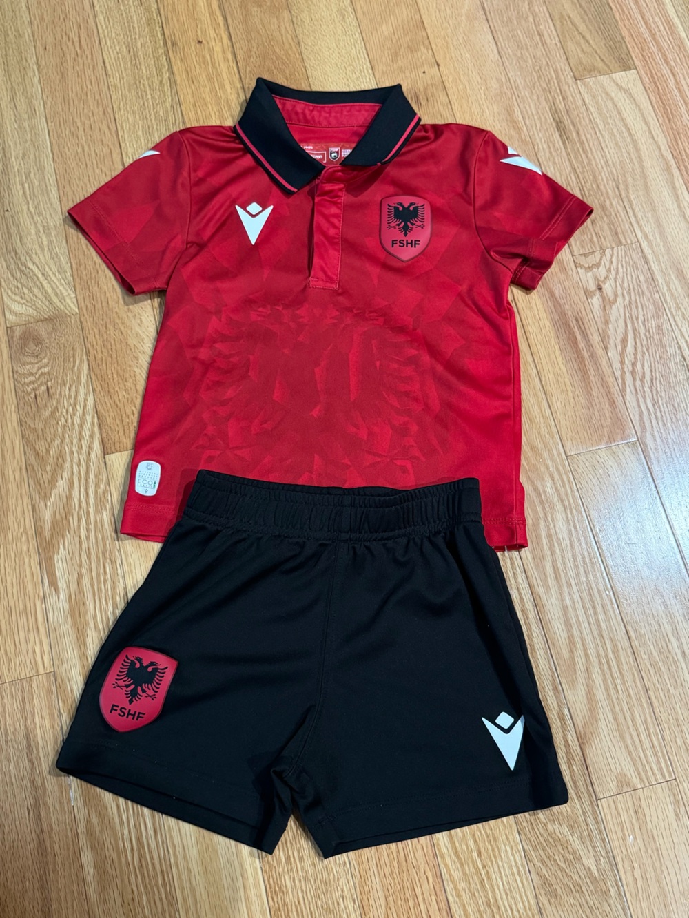 Toddler Albanian Soccer Jersey Set 1-2 Years